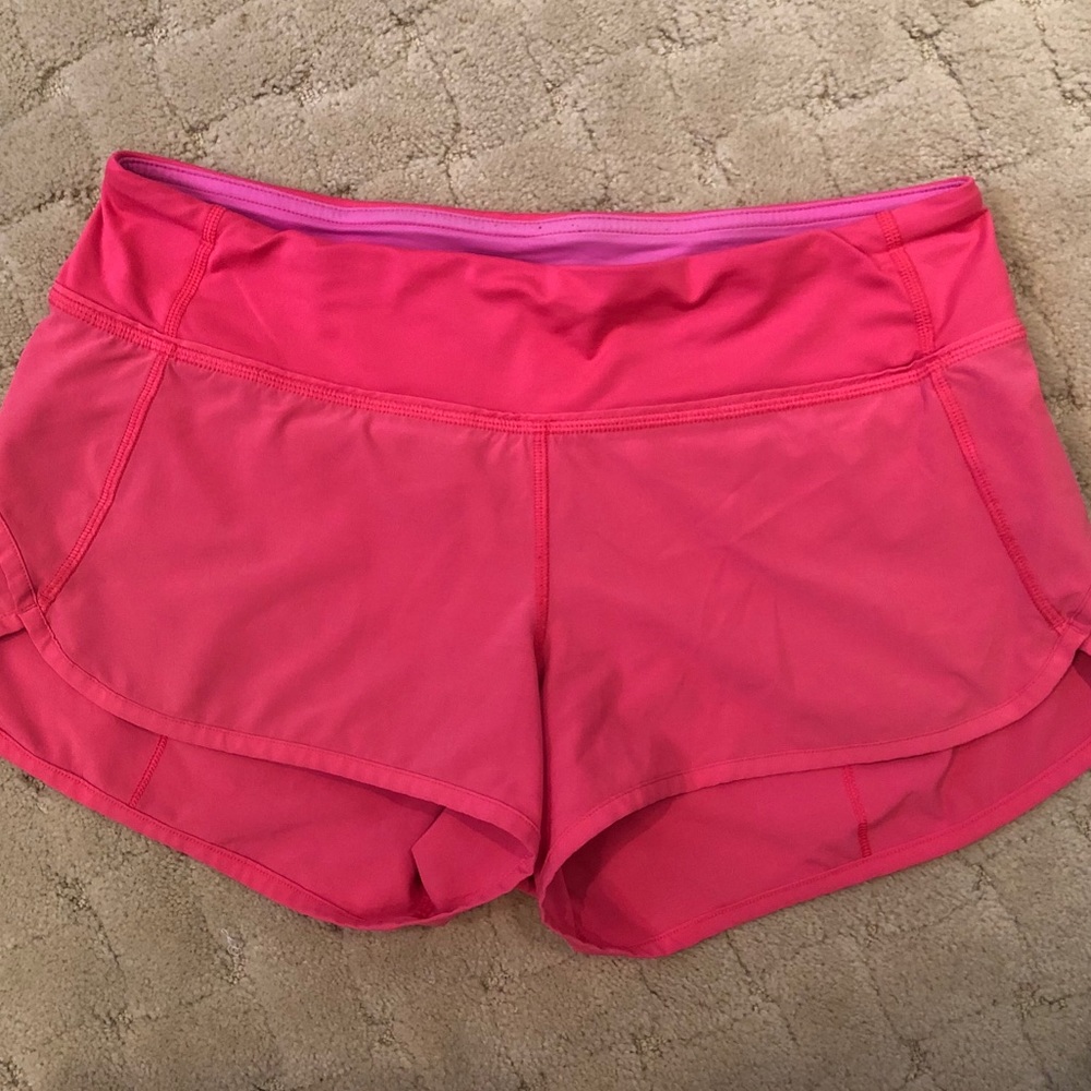 Lululemon Hot Pink Speed Up Shorts 2.5”